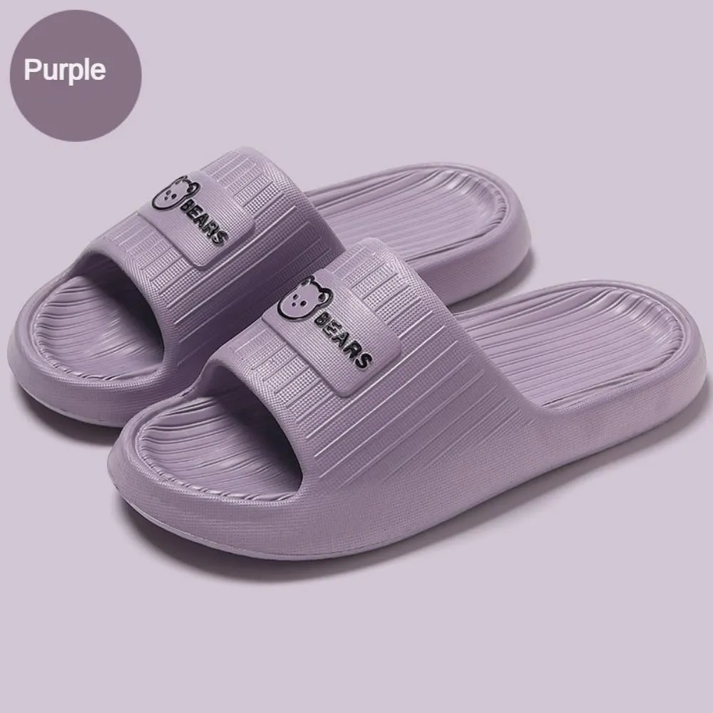 Cute Bear Slippers for Women Summer Feeling Soft Platform Non-Slip Sandals Antislip Indoor Outdoor Slippers Kawaii Gifts for Women Men