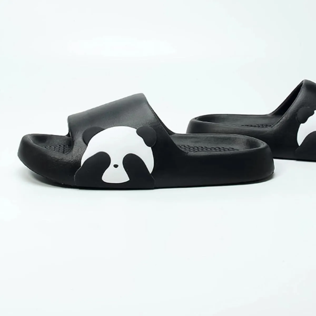 Cute Panda Slippers for Women Men Indoor Outdoor House Shower Shoes Non-Slip Adorable Cartoon Panda Slides Comfortable Couple Home Summer Sandals