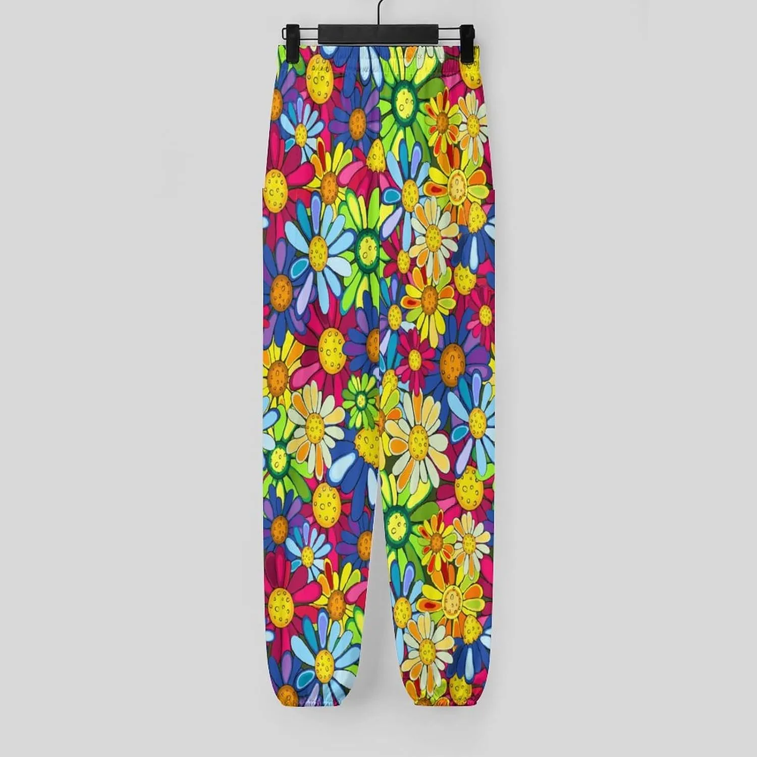 Daisy Print Yoga Bloomers Woman Hippie Harem Pant Lantern Pants Elastic Gym Leggings Loose Casual Sport Pants