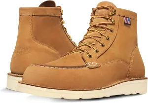 Danner 6” Bull Run Moc Toe Work Boots for Men - Oiled Full-Grain Leather Upper with Non Slip Wedge Outsole and 3-Density Cushion Footbed, EH Resistant
