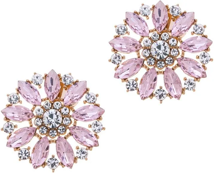 Decorative Rhinestone Flower Shoe Clips Fashion Wedding Party Crystal Shoes Decoration, 2pcs