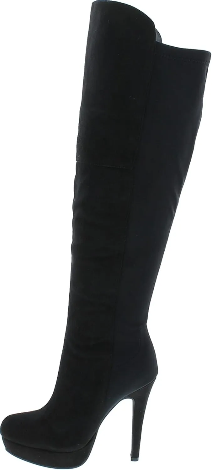Delicious Women's Venga Faux Leather Over The Knee High Heel Boots