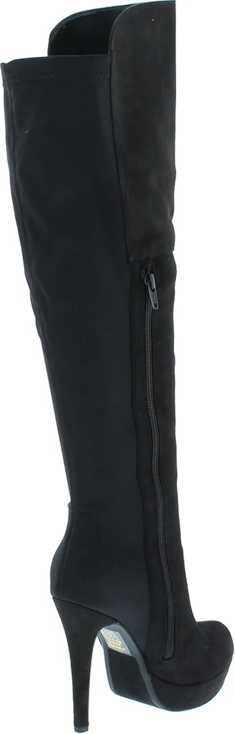 Delicious Women's Venga Faux Leather Over The Knee High Heel Boots