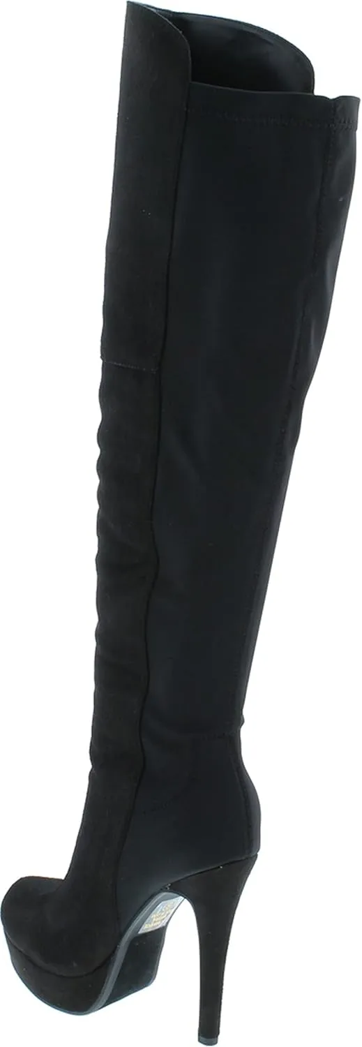 Delicious Women's Venga Faux Leather Over The Knee High Heel Boots