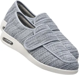 Diabetic Sandals for Men Extra Wide Width with Arch Support Plantar Fasciitis Sandals Running Walking Slip On Sneakers with 3 Pairs Insoles Replacement for Elderly Swollen Feet