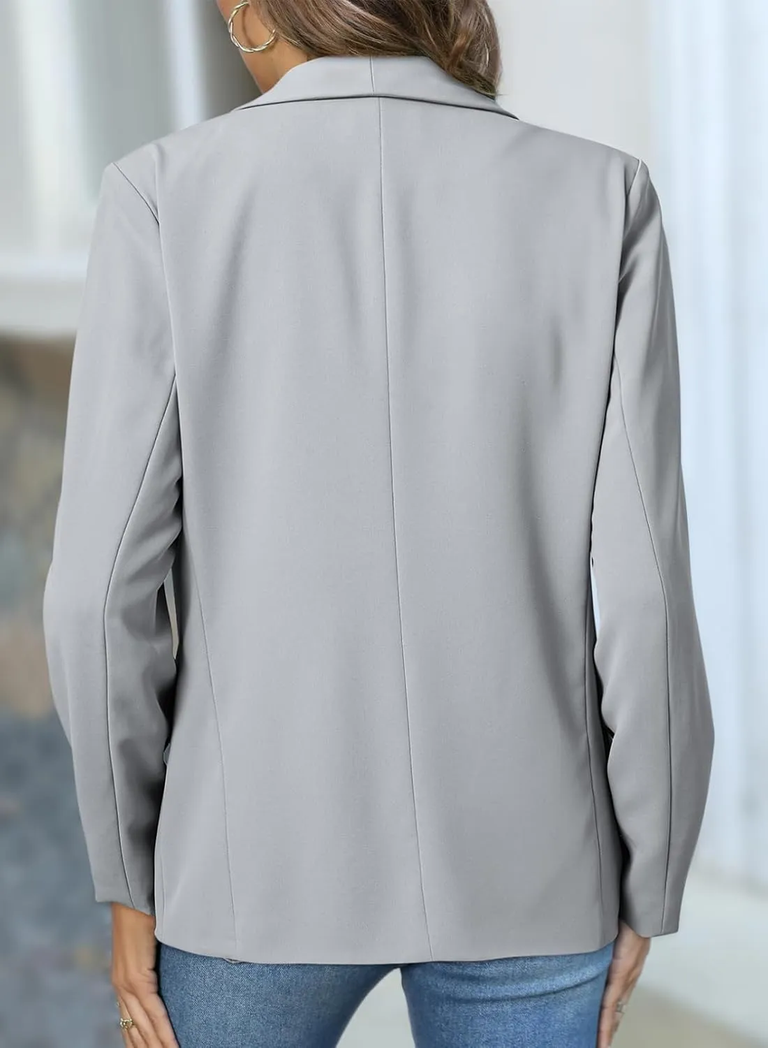 Dokotoo Blazers for Women Business Casual Long Sleeve Open Front Lightweight Work Office Suit Jackets Blazer
