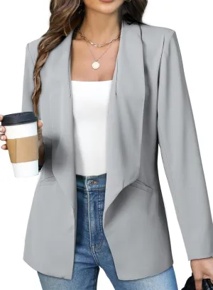 Dokotoo Blazers for Women Business Casual Long Sleeve Open Front Lightweight Work Office Suit Jackets Blazer