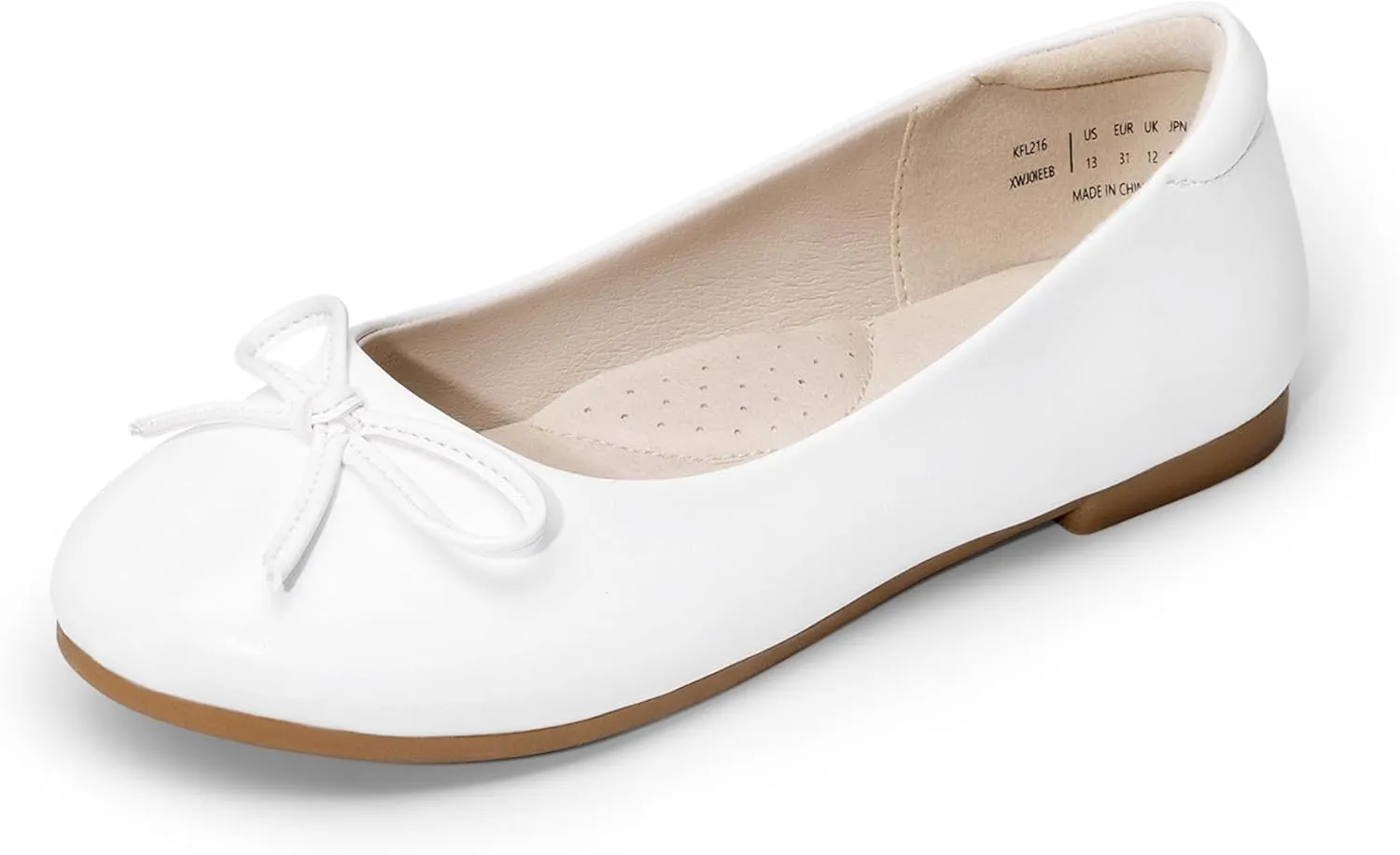 DREAM PAIRS Girls Dress Shoes Ballet Flats Slip-on Fashion Bow Flower Girl Shoes for Wedding, School, Party, Birthday