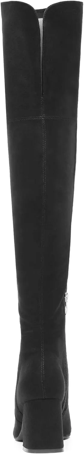 DREAM PAIRS Women’s Thigh High Over the Knee Fashion Chunky Heel Long Boots