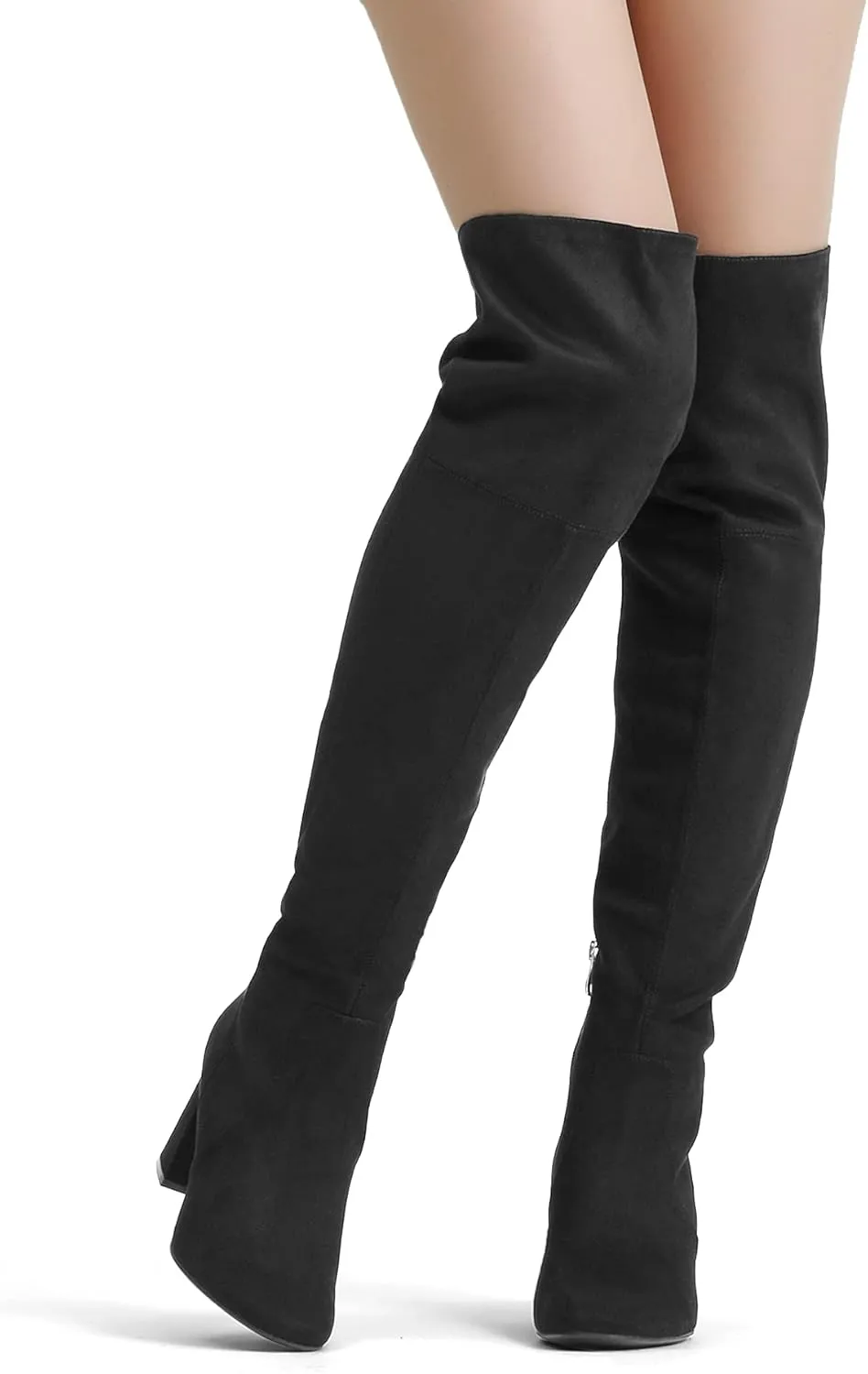 DREAM PAIRS Women’s Thigh High Over the Knee Fashion Chunky Heel Long Boots