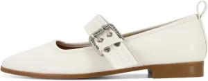 Dsevht Mary Janes Flats for Women Fashion Square Toe Flat Low Heel Easy Buckle Strap Flats Shoes