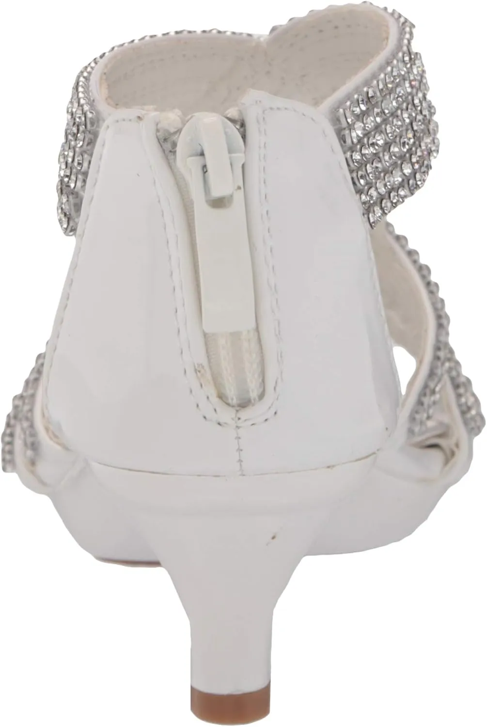 Fabulous Kids Teresa 86K Little Girls Rhinestone Pageant Heels Synthetic Sandals Silver