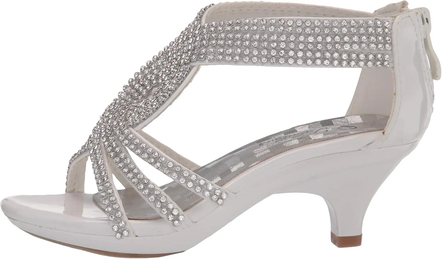Fabulous Kids Teresa 86K Little Girls Rhinestone Pageant Heels Synthetic Sandals Silver