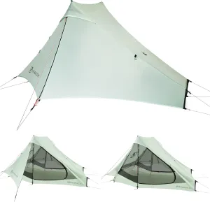 Featherstone Backbone Ultralight Tent for Backpacking, Camping, Thru Hiking - Trekking Pole Backpacking Tent - Waterproof, Single-Wall, Durable Shelter - Compact, Light, & Easy to Carry