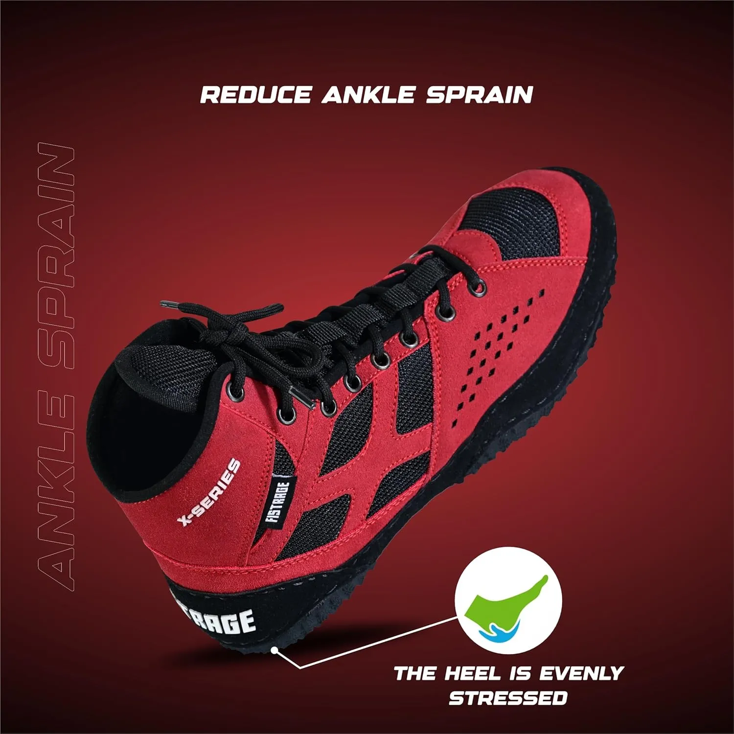 FISTRAGE Wrestling Shoes For Men, Women, Youth Lightweight Shoes Fighting Wrestling - AmmaraHide Seude with Rubber Sole, Sports Master Training Boots | Combat Footwear | Ventilated Design With Mesh | Pro Geniune Handmade Unisex Shoes