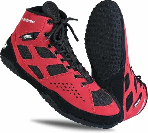 FISTRAGE Wrestling Shoes For Men, Women, Youth Lightweight Shoes Fighting Wrestling - AmmaraHide Seude with Rubber Sole, Sports Master Training Boots | Combat Footwear | Ventilated Design With Mesh | Pro Geniune Handmade Unisex Shoes