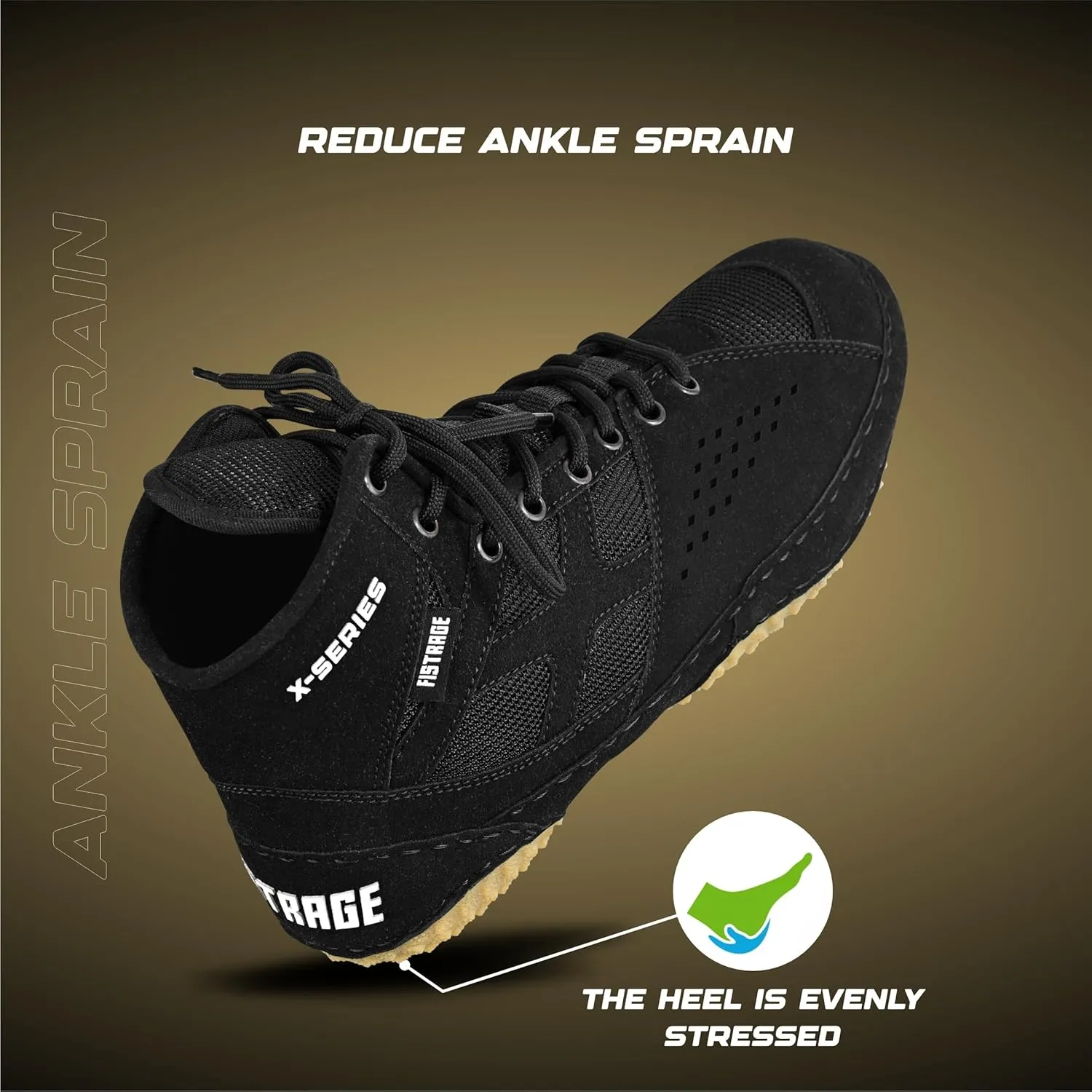 FISTRAGE Wrestling Shoes For Men, Women, Youth Lightweight Shoes Fighting Wrestling - AmmaraHide Seude with Rubber Sole, Sports Master Training Boots | Combat Footwear | Ventilated Design With Mesh | Pro Geniune Handmade Unisex Shoes