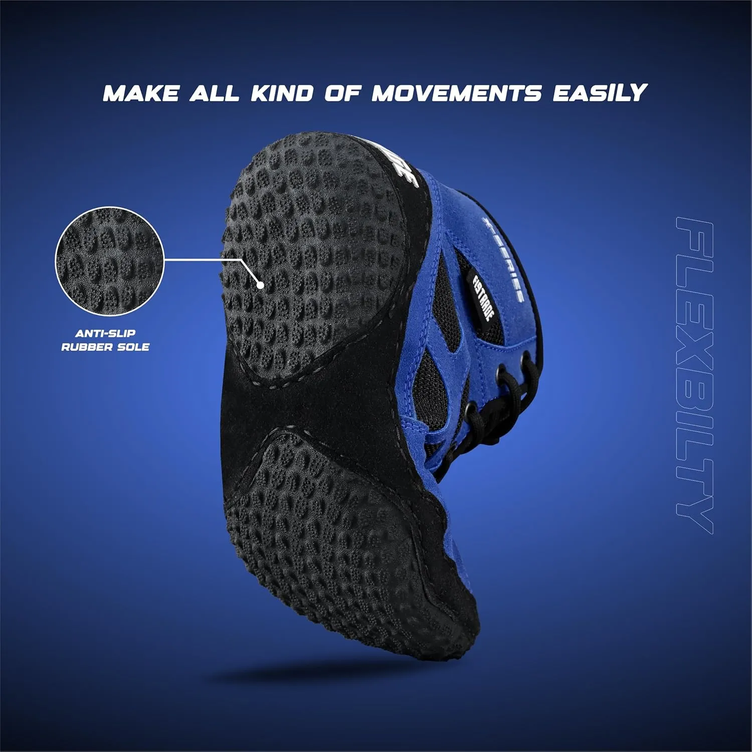 FISTRAGE Wrestling Shoes For Men, Women, Youth Lightweight Shoes Fighting Wrestling - AmmaraHide Seude with Rubber Sole, Sports Master Training Boots | Combat Footwear | Ventilated Design With Mesh | Pro Geniune Handmade Unisex Shoes