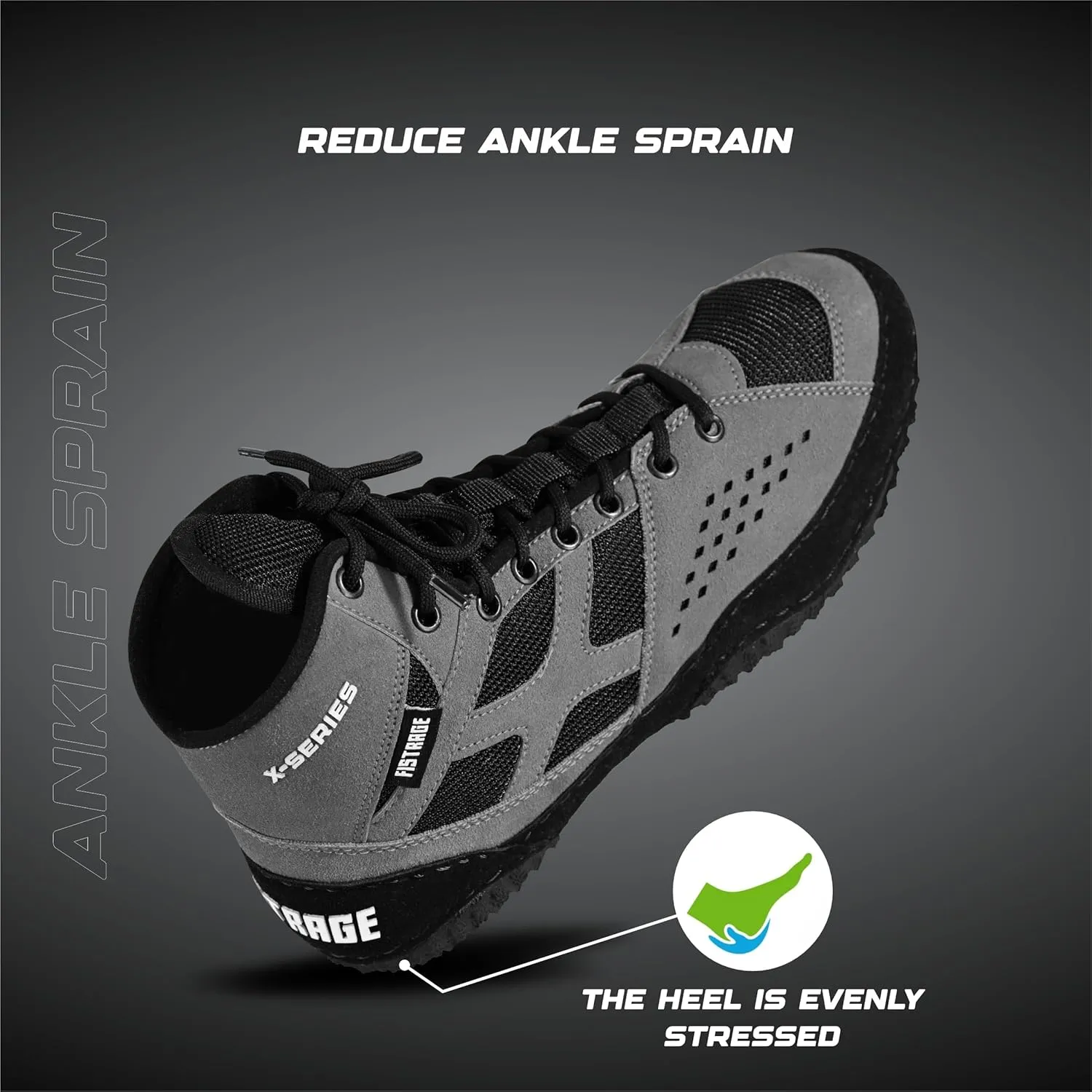 FISTRAGE Wrestling Shoes For Men, Women, Youth Lightweight Shoes Fighting Wrestling - AmmaraHide Seude with Rubber Sole, Sports Master Training Boots | Combat Footwear | Ventilated Design With Mesh | Pro Geniune Handmade Unisex Shoes