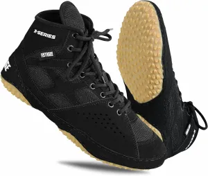 FISTRAGE Wrestling Shoes For Men, Women, Youth Lightweight Shoes Fighting Wrestling - AmmaraHide Seude with Rubber Sole, Sports Master Training Boots | Combat Footwear | Ventilated Design With Mesh | Pro Geniune Handmade Unisex Shoes