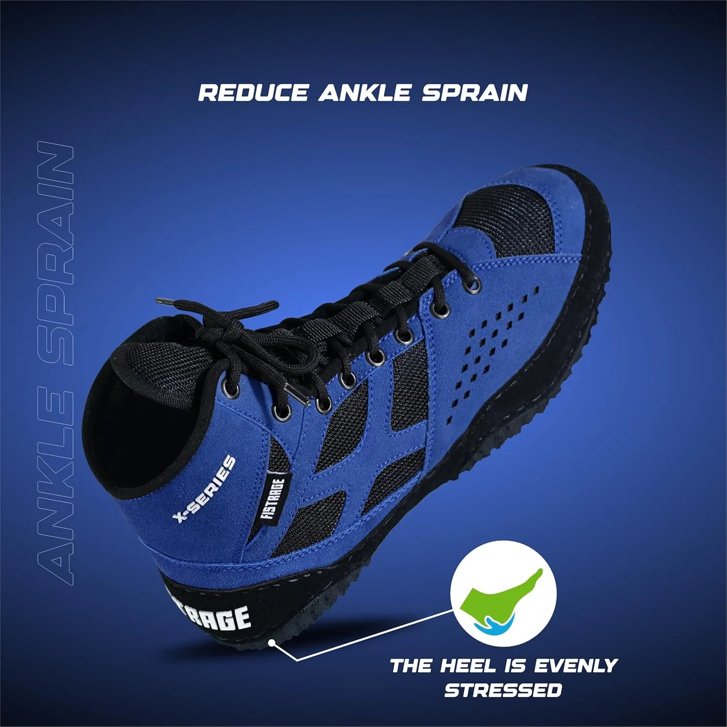 FISTRAGE Wrestling Shoes For Men, Women, Youth Lightweight Shoes Fighting Wrestling - AmmaraHide Seude with Rubber Sole, Sports Master Training Boots | Combat Footwear | Ventilated Design With Mesh | Pro Geniune Handmade Unisex Shoes