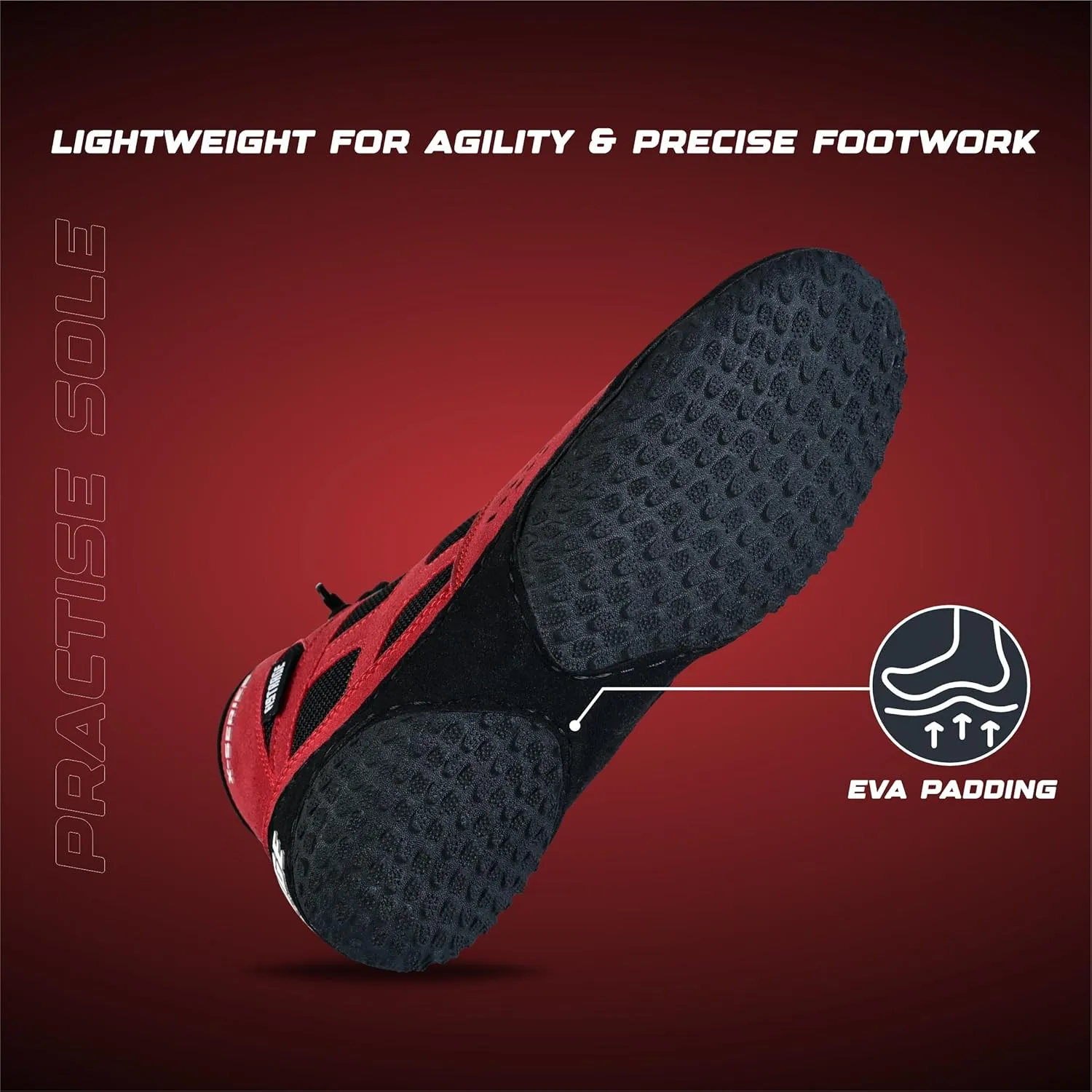FISTRAGE Wrestling Shoes For Men, Women, Youth Lightweight Shoes Fighting Wrestling - AmmaraHide Seude with Rubber Sole, Sports Master Training Boots | Combat Footwear | Ventilated Design With Mesh | Pro Geniune Handmade Unisex Shoes