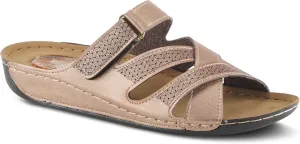 Flexus Women's KARL Adjustable Slide Sandals - Strappy Design, Padded Insole, Made in Turkey