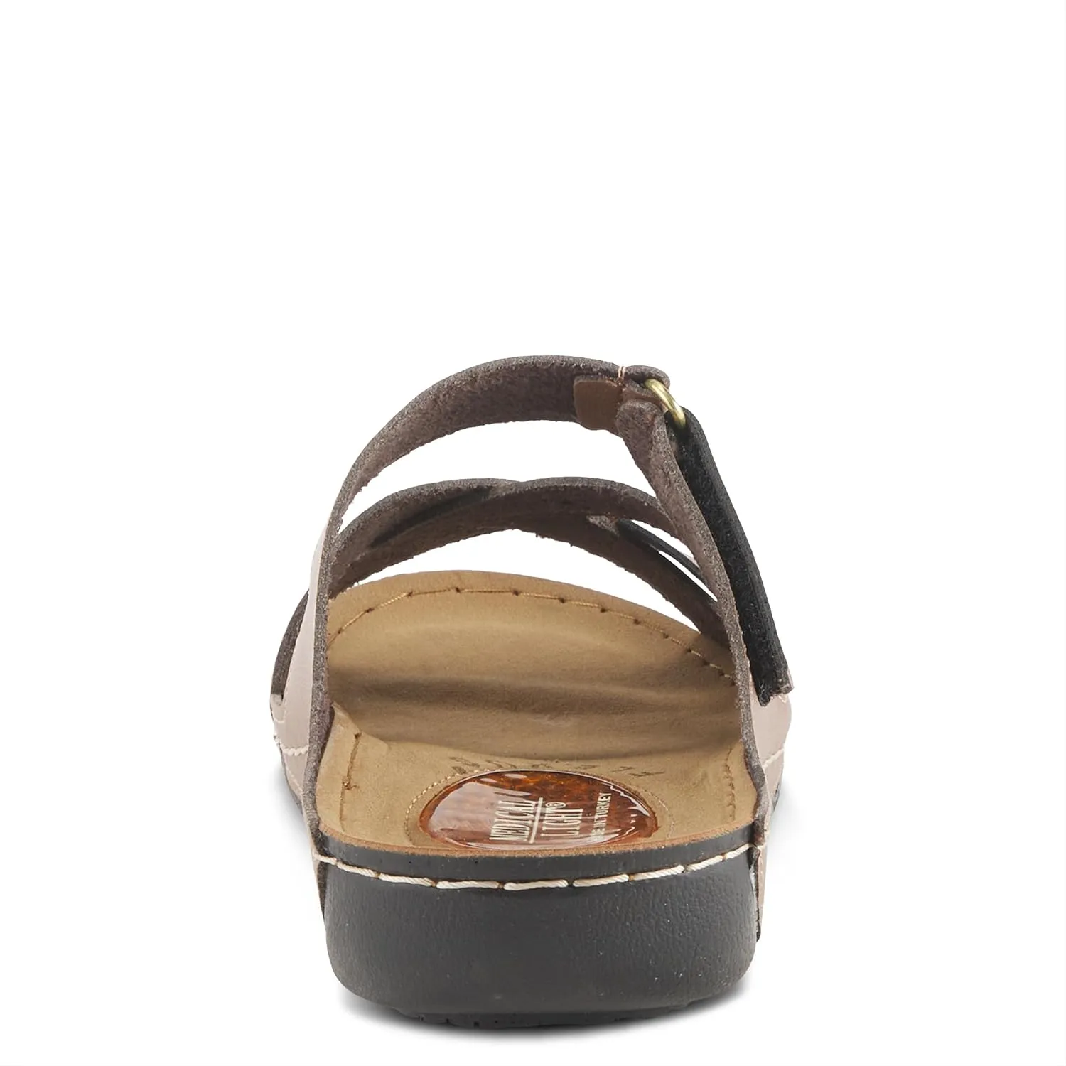 Flexus Women's KARL Adjustable Slide Sandals - Strappy Design, Padded Insole, Made in Turkey