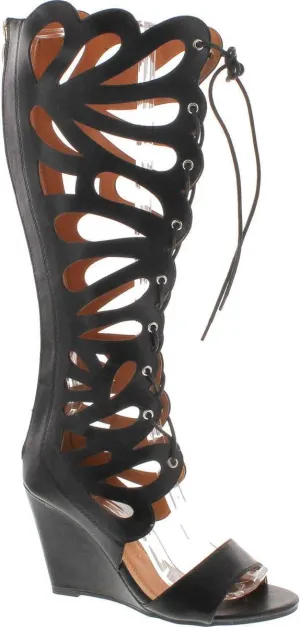 Forever Link Womens Rainbow-01 Gladiator Wedge Sandals