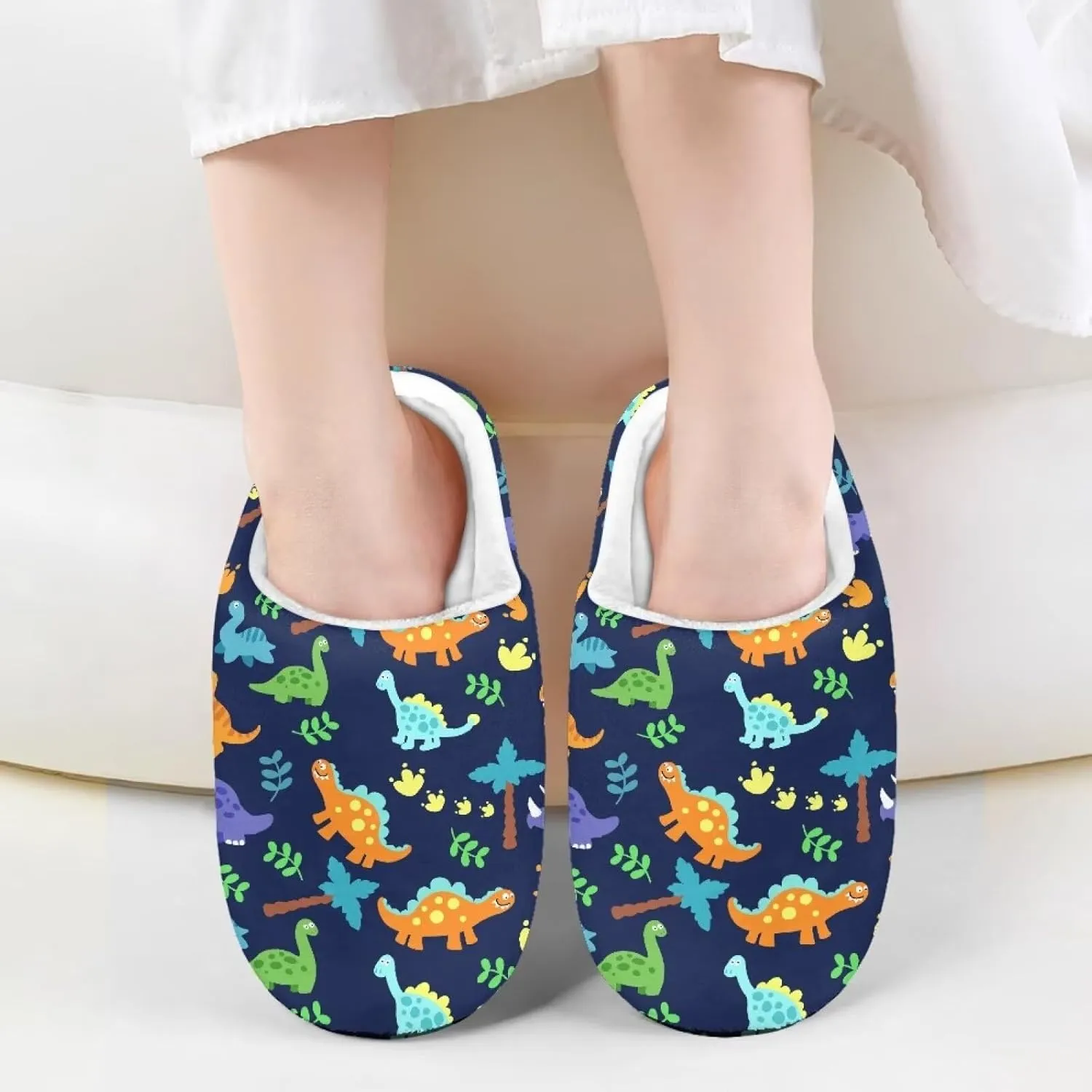Fuzzy Slippers for Little Kids Boys Girls Cozy Warm Winter House Slippers Comfy with Non-Slip Sole SizeUS 9-15