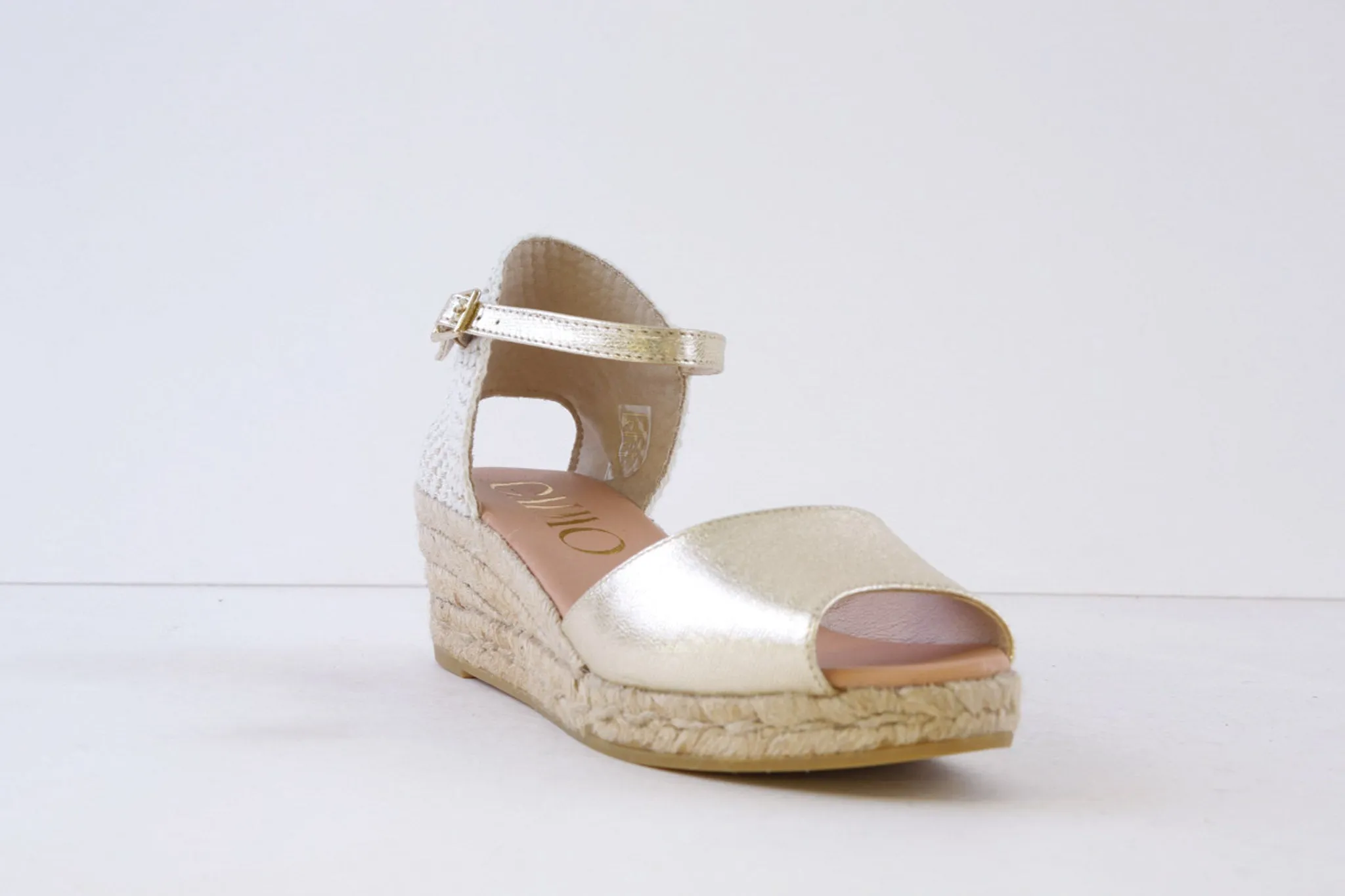 GAIMO- SEDAL MEDIUM WEDGE SANDAL - GOLD