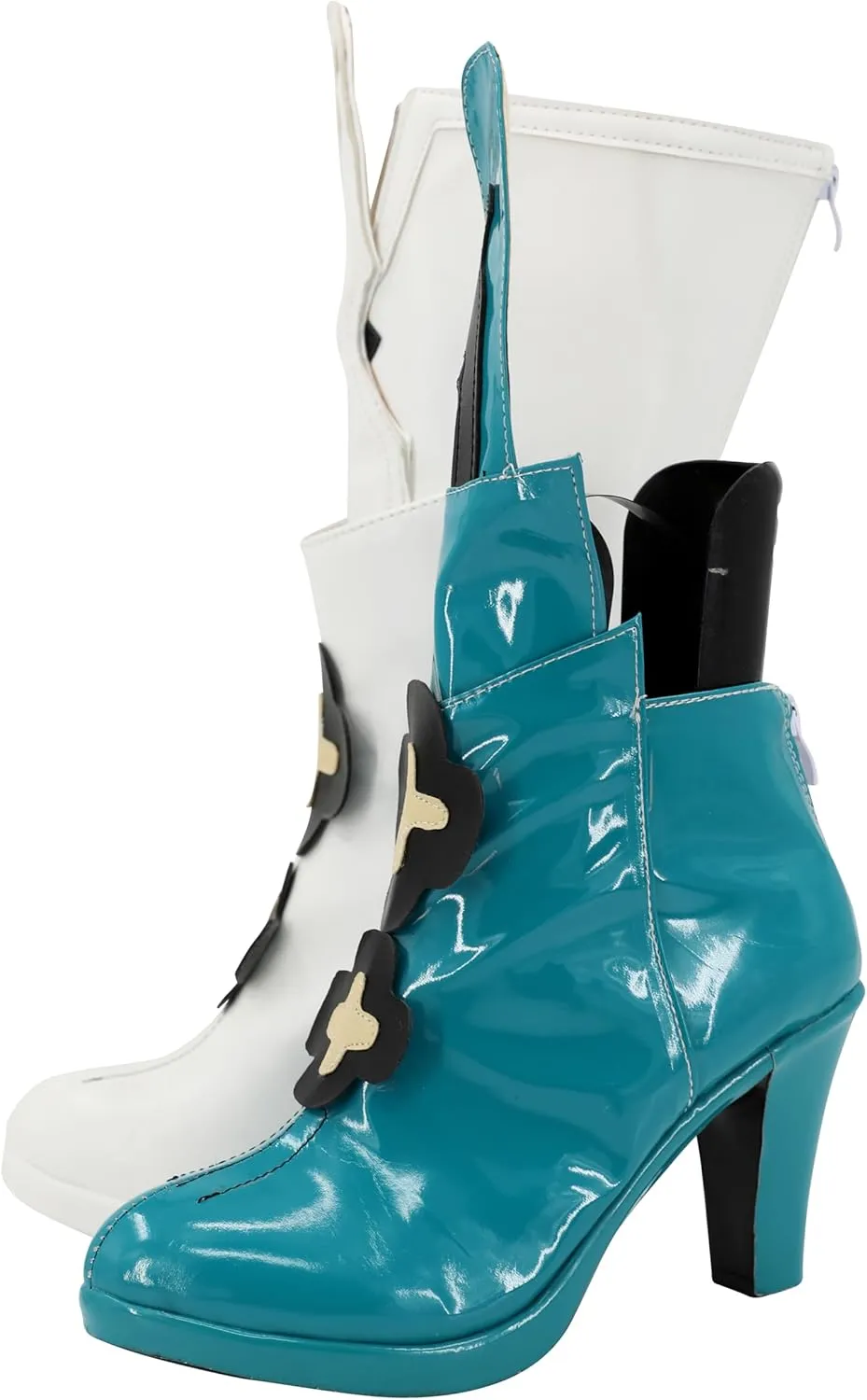 Game Ereshkigal Cosplay White Boots Anime Leather High Heel Shoes for Women God Halloween Carnival Party Props