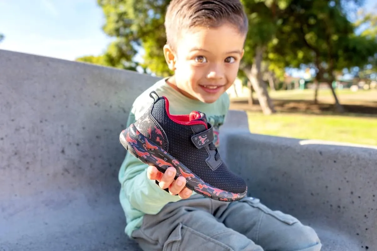 GEERX DIMO Dinosaur Toddler Boys Shoes Non Slip Lightweight Breathable Comfortable Sport Athletic Running Tennis Sneakers