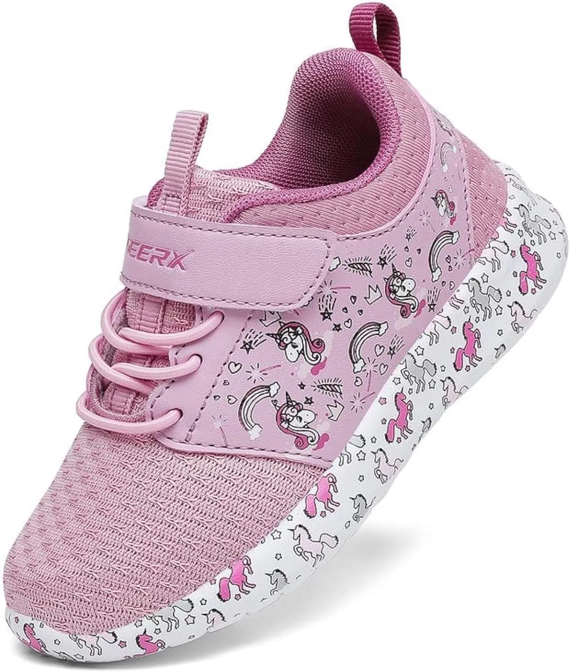 GEERX YUNI Unicorn Girls Shoes Lightweight Breathable Comfortable Sport Walking Athletic Running Tennis Sneakers (Toddler/Little Kid)
