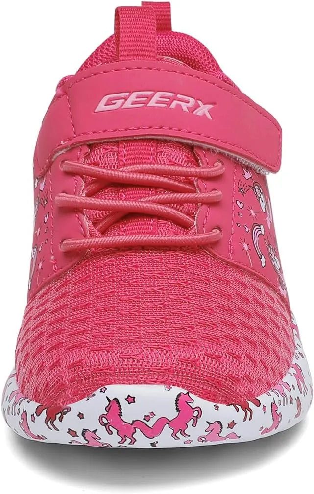 GEERX YUNI Unicorn Girls Shoes Lightweight Breathable Comfortable Sport Walking Athletic Running Tennis Sneakers (Toddler/Little Kid)