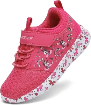 GEERX YUNI Unicorn Girls Shoes Lightweight Breathable Comfortable Sport Walking Athletic Running Tennis Sneakers (Toddler/Little Kid)