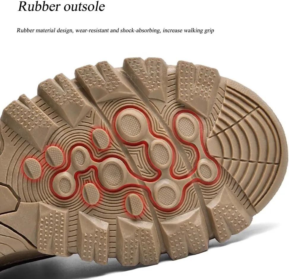 GEXECEUSS Hiking Shoes Men Lightweight Outdoor Wading Breathable Sneakers Low-Top Anti Slip Shock Absorption Camping Walking Shoes