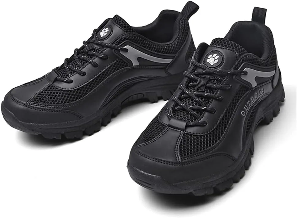 GEXECEUSS Hiking Shoes Men Lightweight Outdoor Wading Breathable Sneakers Low-Top Anti Slip Shock Absorption Camping Walking Shoes
