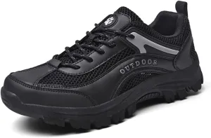 GEXECEUSS Hiking Shoes Men Lightweight Outdoor Wading Breathable Sneakers Low-Top Anti Slip Shock Absorption Camping Walking Shoes