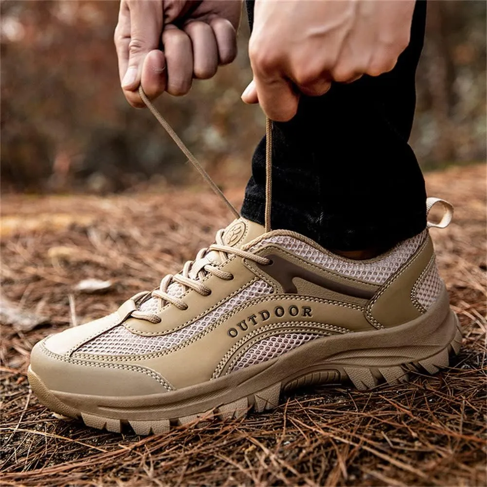 GEXECEUSS Hiking Shoes Men Lightweight Outdoor Wading Breathable Sneakers Low-Top Anti Slip Shock Absorption Camping Walking Shoes