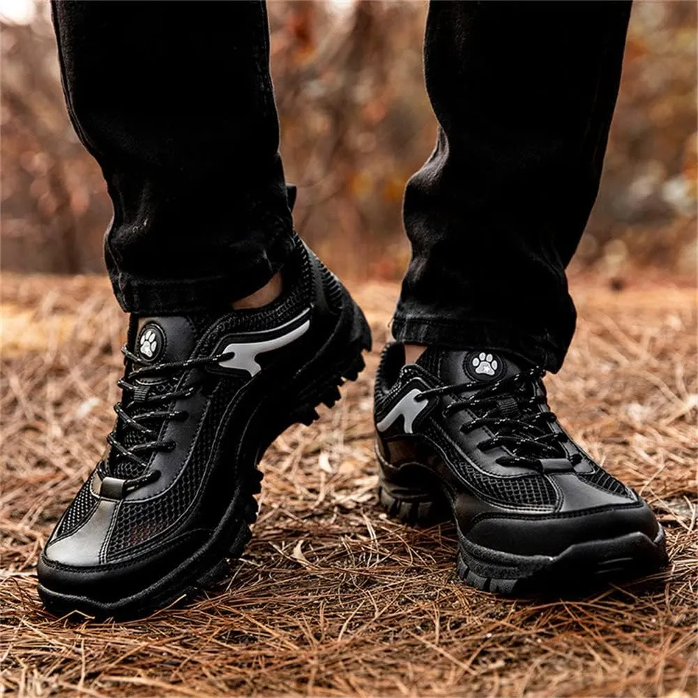 GEXECEUSS Hiking Shoes Men Lightweight Outdoor Wading Breathable Sneakers Low-Top Anti Slip Shock Absorption Camping Walking Shoes