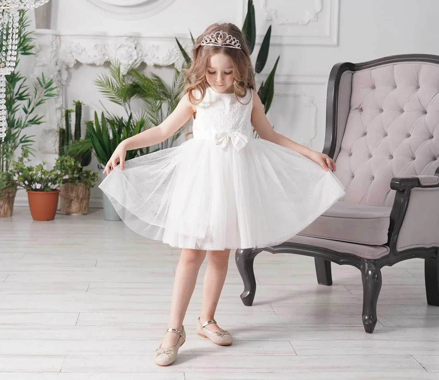 GUGUYeah Glitter Sparkle Girls Ballerina Dress Shoes Little Girl Princess Wedding Party Mary Jane Ballet Flats for Toddler and Kids