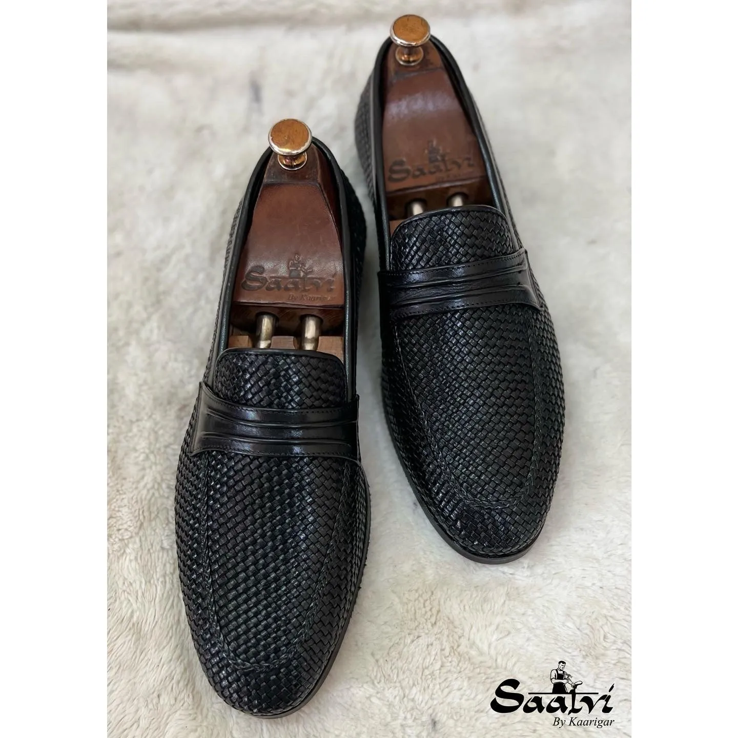 Handwoven Loafers - Black