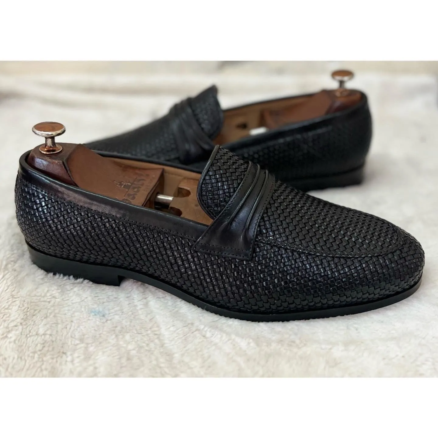 Handwoven Loafers - Black
