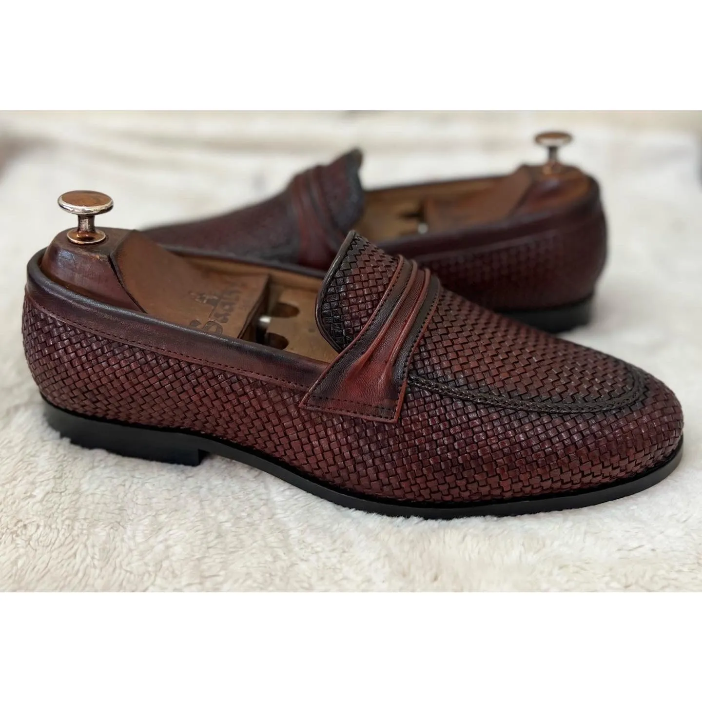 Handwoven Loafers - Brown