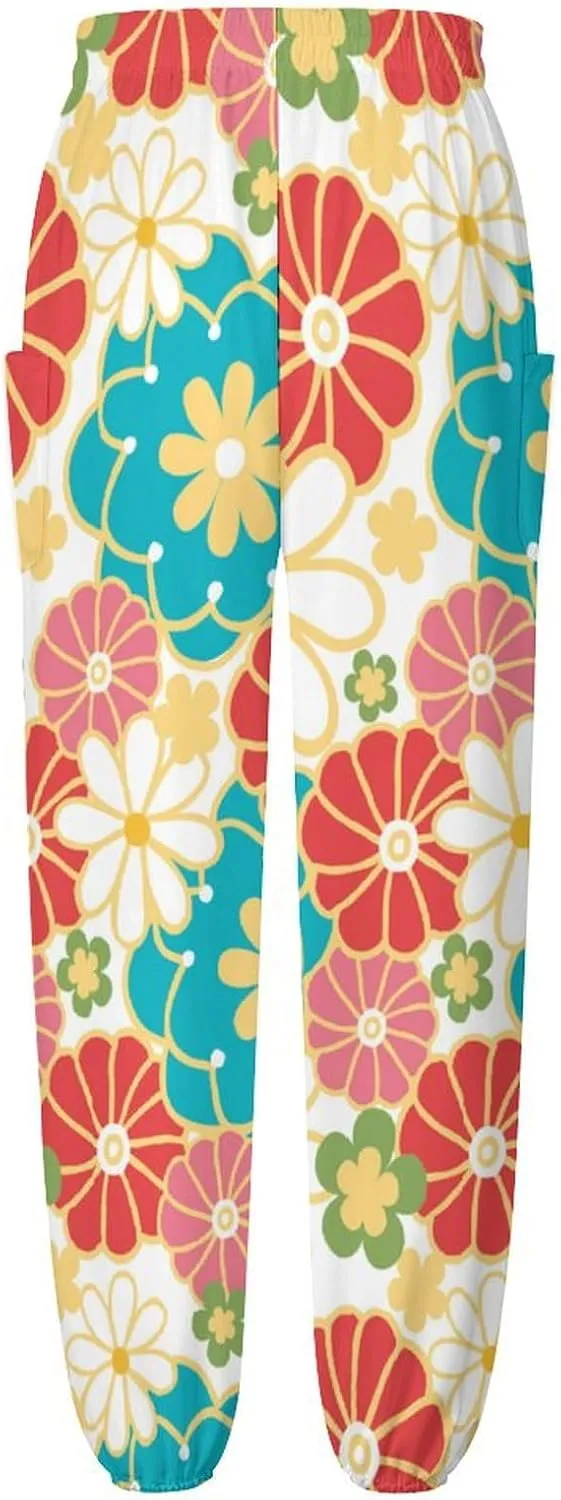 Hippie Floral Print Yoga Bloomers Womens Hippie Harem Pant Lantern Pants Elastic Gym Leggings Loose Casual Slacks