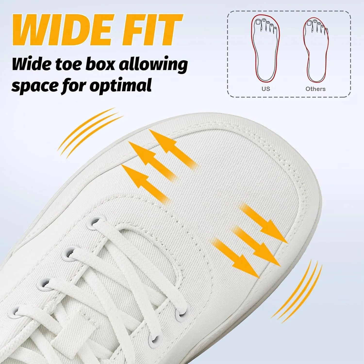 HOBIBEAR Womens Mens Hands Free Slip On Sneakers Comfort Wide Minimalist Barefoot Canvas Shoes