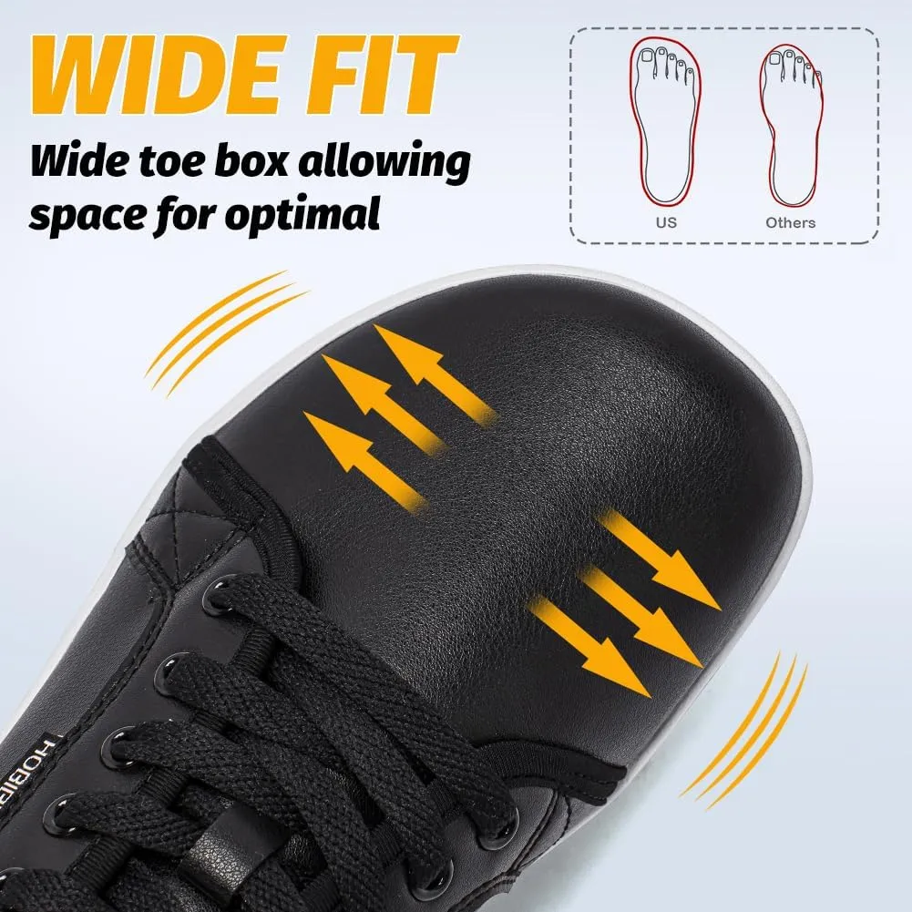 HOBIBEAR Womens Mens Wide Minimalist Barefoot Sneakers Zero Drop Shoes Lightweight Comfortable