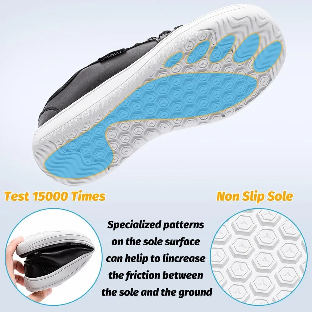 HOBIBEAR Womens Mens Wide Minimalist Barefoot Sneakers Zero Drop Shoes Lightweight Comfortable