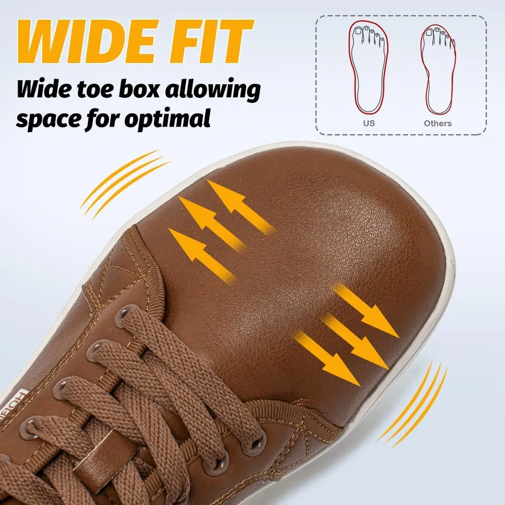 HOBIBEAR Womens Mens Wide Minimalist Barefoot Sneakers Zero Drop Shoes Lightweight Comfortable